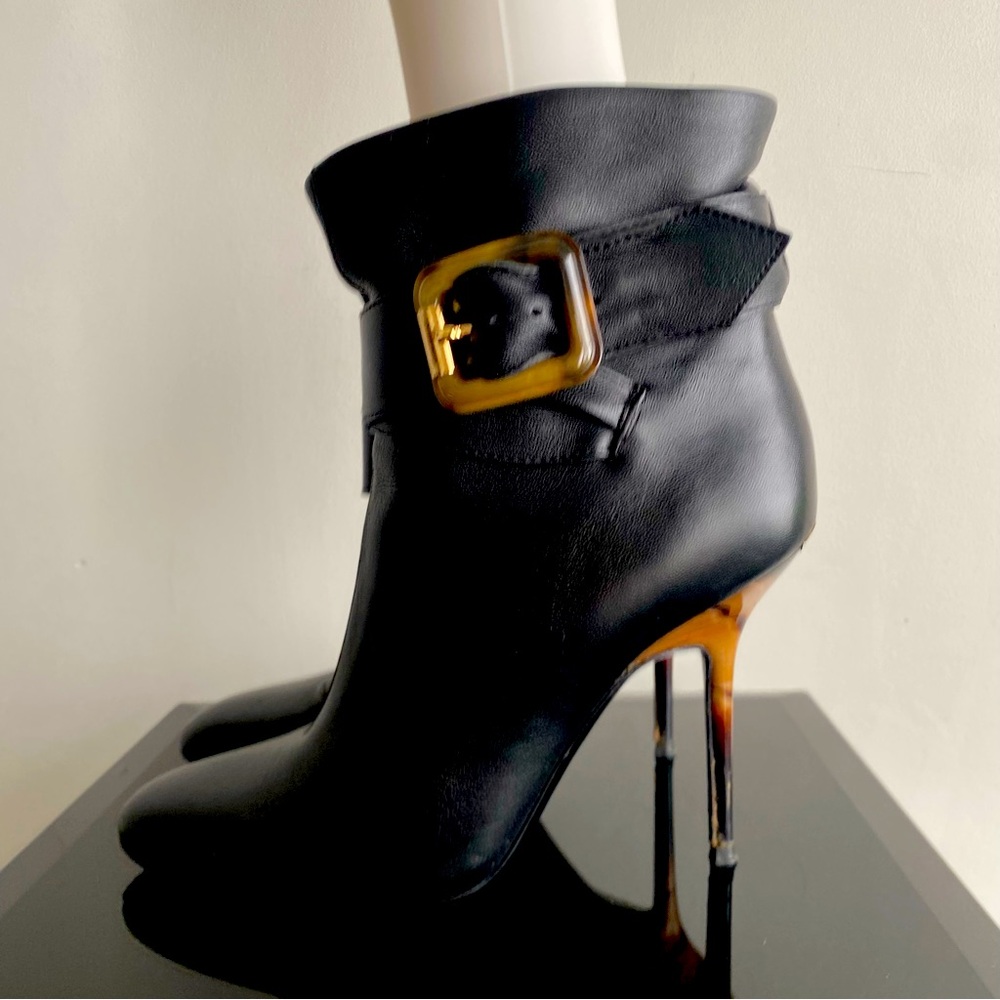 Burberry Black Leather Ankle Boots
